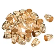 30pcs Bell Stopper Rope Cord Ends Lock Toggle Clips For Clothes, Gold