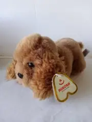 Vintage Aurora Cocker Spaniel Plush w/tags laying down dog Plush cocker spaniel