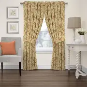 "Waverly Imperial Dress Jacobean Floral Rod Pocket Back Tab Curtains for Wind...
