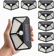 SolarX - 100-LED Motion Sensor Outdoor Light IP65 Waterproof Wireless Led Solar Outdoor Lights Bright for Backyard Garden Fence Patio Front Door Garage Deck Pathway Porch