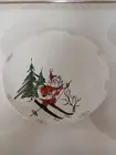 Set of 4 Eli & Ana Handmade Whimsy Santa 11" Dinner Plates