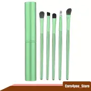 5 Pcs Makeup Brush Set Concealer Blusher Brush 15.3x2.3cm Green