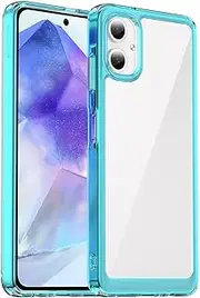 [FANYUAN] Case for Sony Xperia 1 V, Soft TPU + Hard PC Ultra-Thin Shockproof Protective Case, Anti-Scratch, Cover for Sony Xperia 1 V.(Transparent Blue)