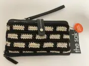 THE SAK Iris Black Tile Smartphone Convertible Crossbody Wallet~ Style 109379