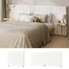 Oikiture Headboard Queen Double King Single Bedhead Boucle Fabric White