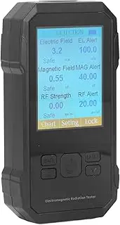 EMF Meter, Diverse Detection Capabilities, Electromagnetic Field Radiation Detector, High Accuracy, Portable, Easy to Use, Suitable for Home, Office, Ghost Hunting (Black)