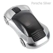 2.4G Wireless Car Mouse Lamborghini Beetle Porsche Ferrari Race Car Shaped Mouse Optical Mouse for PC Desktop Laptop Mice & Trackballs Porsche Silver