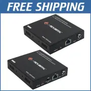 4K HDMI Over Cat6 Extender with Dual USB Ports - 328 Feet Extension, Plug & Play