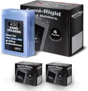 BCW Semi Rigid Card Holder - 400 ct Trading Card Sleeves -PSA Grading Submission