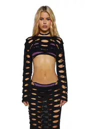 [The Ragged Priest] Nightfall Knit Crop Top