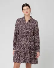 Leah Button Through Dress Midnight