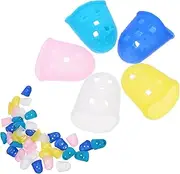 Generic Silicone Finger Covers 40/pack Large Size Sturdy Practical Easy to Wear Dimpled for Non Flexibility Protect Your Fingertips