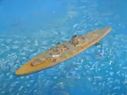 1/2400 Painted WWI German Battleship MARKGRAF