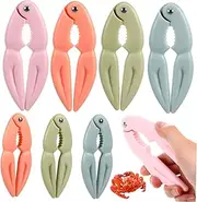 JECOMPRIS Ergonomic Crab Clip Tool Set 8pcs Seafood Clamps for Crab Claws Lobster and Shellfish
