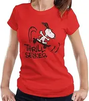 [Peanuts] Skateboard Snoopy Thrill Seeker Graffiti Women's T-Shirt