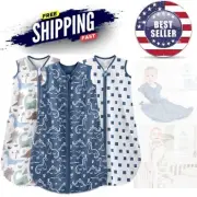 TOG 0.5 Baby Sleep Sack 18-24 - Breathable 3-Pack for All Night Comfort