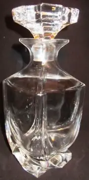 STUNNING SEVRES CRYSTAL FRANCE Cristal de Sèvres BLOCK CRYSTAL WHISKEY DECANTER