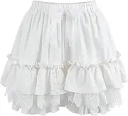 [FCCAM FCCAM] FCCAM Bloomer Shorts for Women Under Dress Ruffle Pumpkin Pants Boy Short Panties Pantaloons
