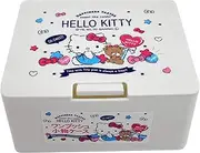 Friend Sanrio Hello Kitty Cute Box with One Touch Open Lid, Makeup Case, Accessory Case, Cosmetic Case, 4.2in x 3.5in x 2.1in