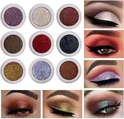 BeauFairy 9 Eyeshadow Powder Set, Cream Eye Shadow, 24 Hour Multi Eyeshadow Palette, Waterproof, Glittery Shimmer, Long Lasting, Moisturizing, Highly Pigmented, Travel Size Makeup Gift Kit for Women