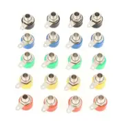 20 Pcs 4mm Banana Socket Plug Mixed Color Test Probes Speaker Terminal...