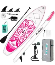 FunWater Inflatable Ultra-Light Stand Up Paddle Board for All Skill Pink