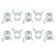 Spring Hose Clamp, 20pcs 65Mn Steel 8mm Low Pressure Air Clip, Zinc Plated