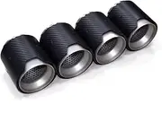 4 Pcs Glossy Matte 70mm Inlet Carbon Fiber Exhaust Tip Systems Muffler Pipe Cover Compatible With M/W F87 F80 F82 F83 M2 M3 M4(A)