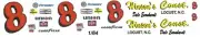#8 Dale Earnhardt Hinson's Construction 1/64th Scale Nascar Decals