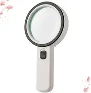 Ipetboom Handheld LED Magnifier for Daily Use Multipurpose Reading Magnifier with Optical Glass Lightweight and Durable for Close Inspection for Coins Stamps and Repairs