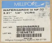 SEALED MILLIPORE WG3NS6RR2 WAFERGARD 111 NF-30 3.31" 1/4" VCR Inline Gas Filter