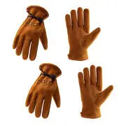 Deerskin Leather Work Gloves Men Women Heat Fire Resistant Forge Welding Gloves