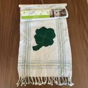 LUCKY LANE St. Patrick's Day Clover Table Runner 16" x 72" 100% Cotton NWT