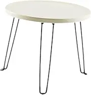 Generic Folding Round Table Mini Balcony Picnic Table Compact Outdoor Camping Desk Portable Patio Desk for Backyard Travel Beach, White