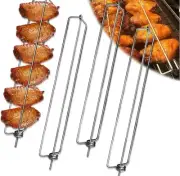 4 Pack Wing Rails for Grilling Chicken Wings, Clamping Wing Rails for Chicken...