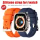 矽膠錶帶雙環兼容 Apple watch series 8 7 6 5 4 ultra 49mm i watch 3 2