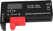KOMBIUDA Multi Purpose Battery Tester with LCD Display for Aa AAA C Portable Voltage Capacity Tester Digital Readout Compact Design for for Household Use Black