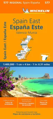Spain East, Valencia, Murcia - Michelin Regional Map 577
