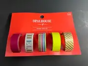 5 Pack Solid and Pattern Washi Tape Set - Opalhouse. New.
