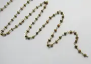 3 Feet Rosary Chain Baroque Pearls Beaded Chain Brass Copper Pearl Necklace