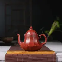 在飛比找樂天市場購物網優惠-全手工宜興紫砂壺原礦大紅袍筋紋器十二紋思婷茶壺