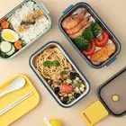 1500ml Bento Box Seal Lid Rice Loading Fresh-keeping Bento Box Easy to Clean