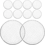 Collapsible BBQ Grill Outdoor Barbecue Wire Mesh Round Grill Net for Camping Disposal Mesh BBQ Pad