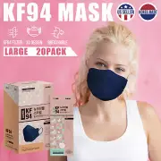 KIDS 20 PACK! KF94 New Navy Face Mask Protective Cover Comfortable Breathable