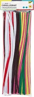 folia 778209 Chenille Wire, Pipe Cleaner, 200 Pieces Assorted in 10 Colours, Diameter 8 mm and 50 cm Long, Ideal for Children for Crafts and Designing Animals, Figures and Other Shapes