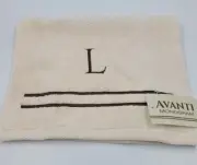 Avanti Monogram Fingertip Towel Collection 11"x18" 100% Cotton NEW