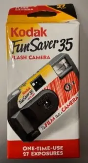 Kodak Fun Saver 35 mm Single Use Film Camera, Disposable,27 Exposures, EXP 6/05