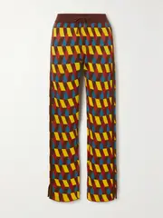 [La DoubleJ] La DoubleJ - Jacquard-knit Cotton-blend Track Pants - Yellow - x small x small Yellow