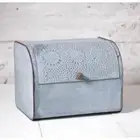 Metal Punched Tin Bread Box in Weathered Zinc by Irvins Country Tinware