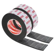 1-3/4"W x 1/5"T x 6.6Ft EVA Double Sided Foam Tape, 2Rolls, Black